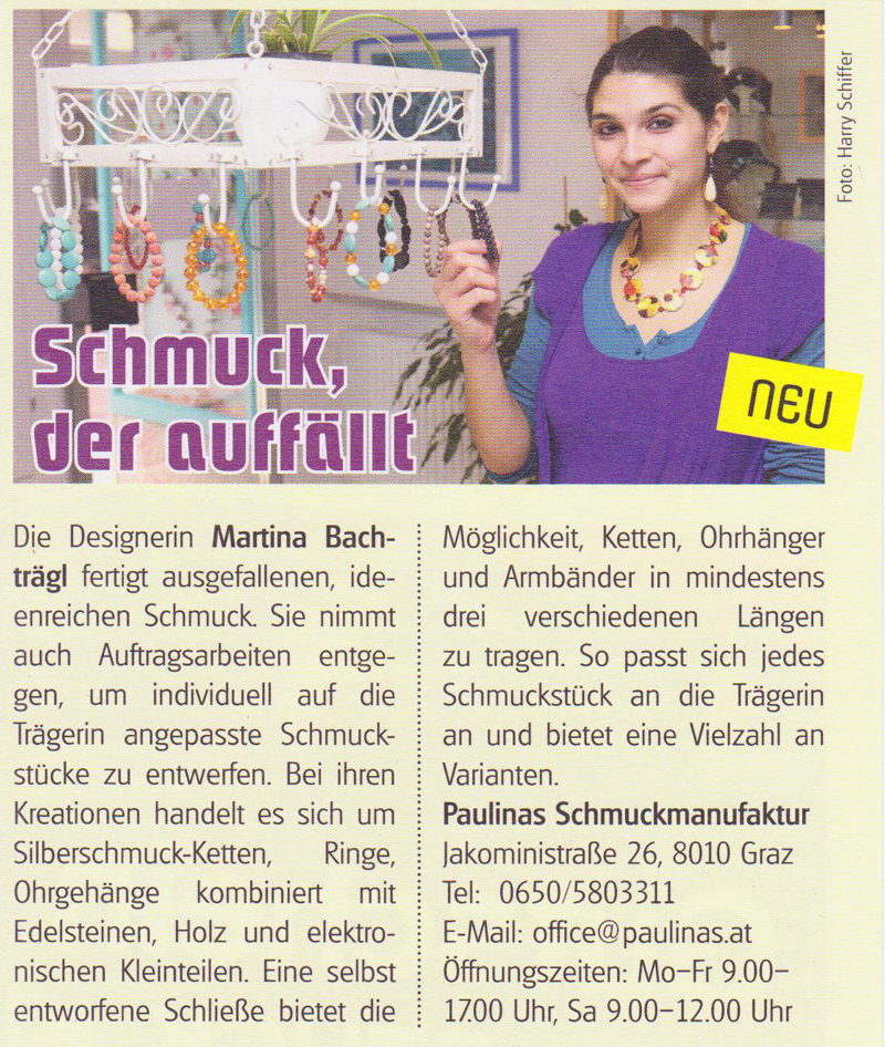 Jakominipress: Schmuck, der auffällt