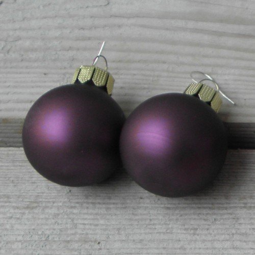 Ohrbehang Pflaume matt 30mm