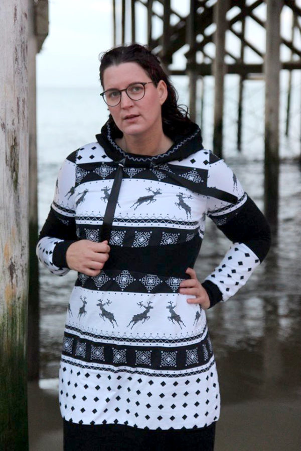 Bow-Cut-Hoodie Damen Größe 34-50 – Bild 15