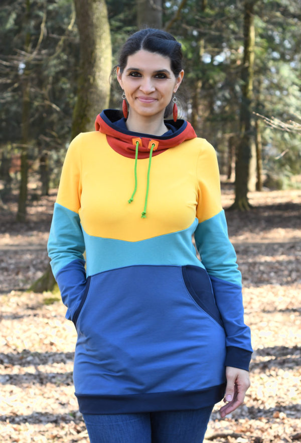 Bow-Cut-Hoodie Damen Größe 34-50