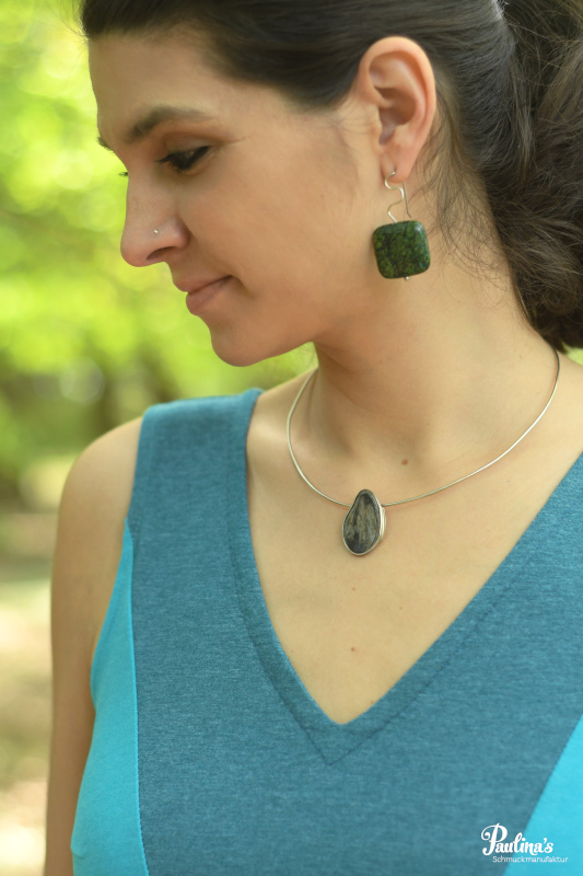 Flussstein-Collier mit Stein aus der Raab – Bild 3