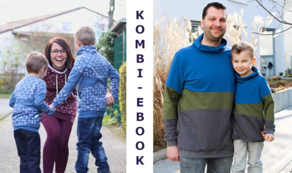 4er Paket Bow-Cut-Hoodie KIDS/TEENS/WOMEN/MEN (Größen 74-116, 122-164, 32-50, XS-XXL)