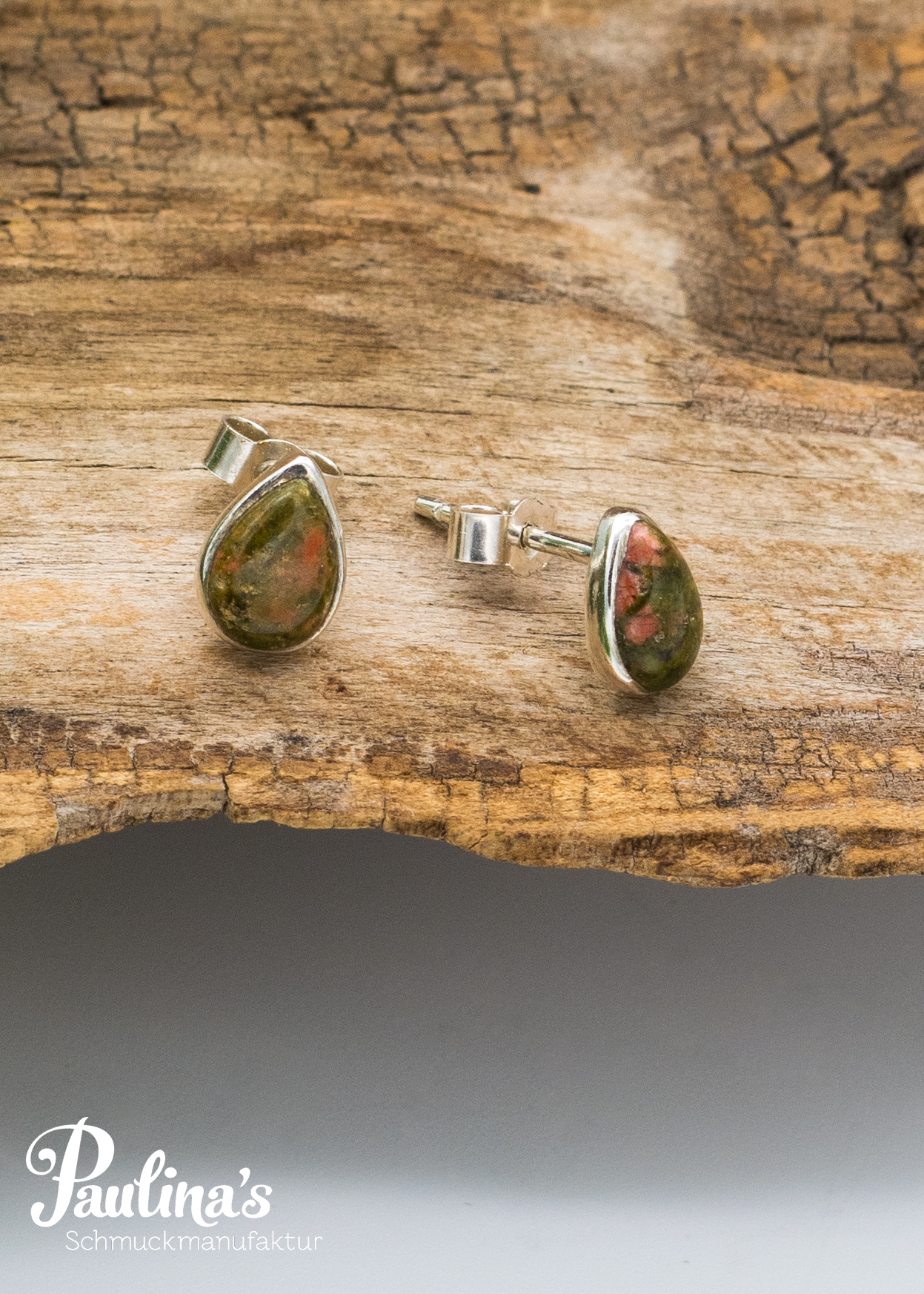 Ring mit Unakit und Sterling-Silber – Bild 5