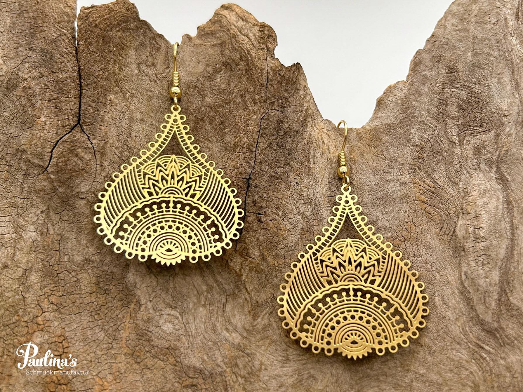 Löwenzahn-Energie-Ohrgehänge Edelstahl arabische Nächte – Bild 2